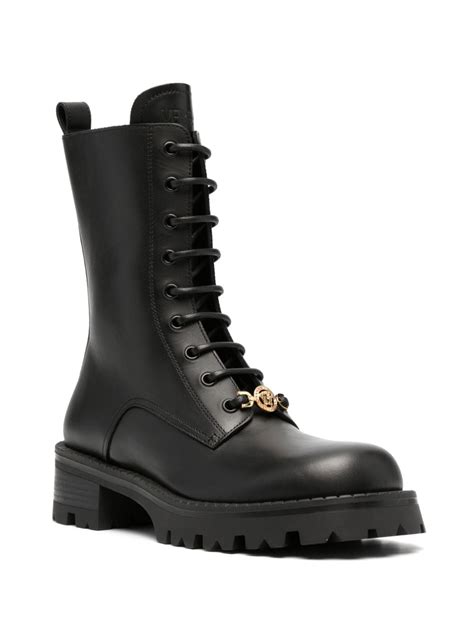 versace flat boots|versace military boots.